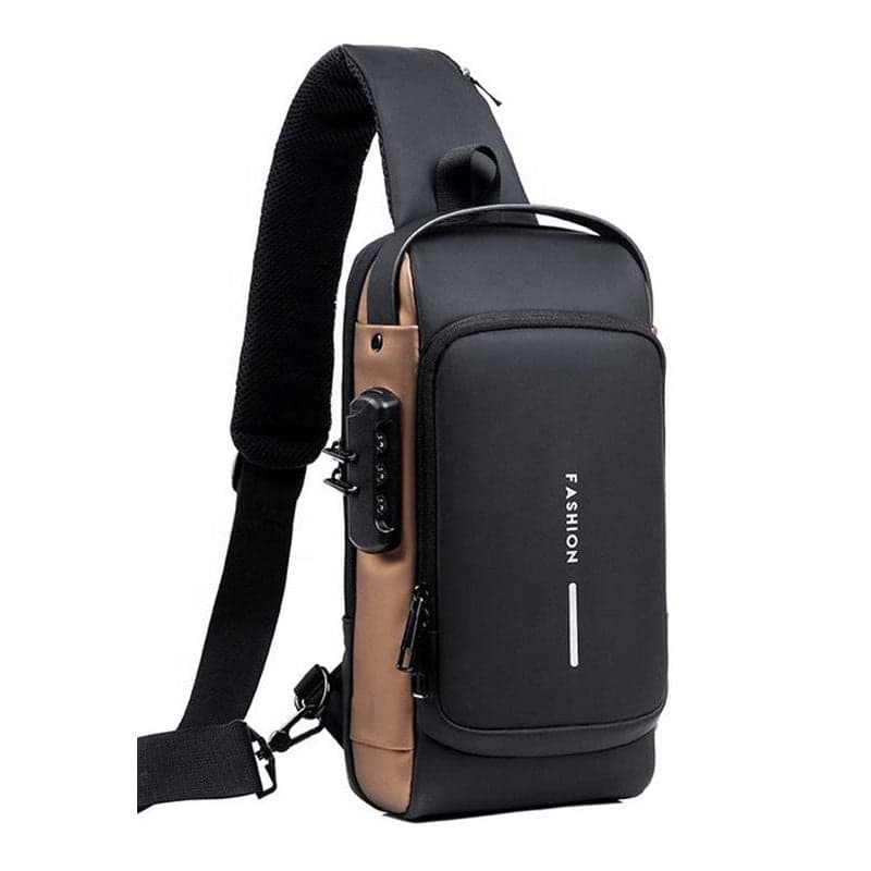 Men’s Anti-Theft Chest Bag – Stylish Motorcycle Crossbody Sling Backpack
