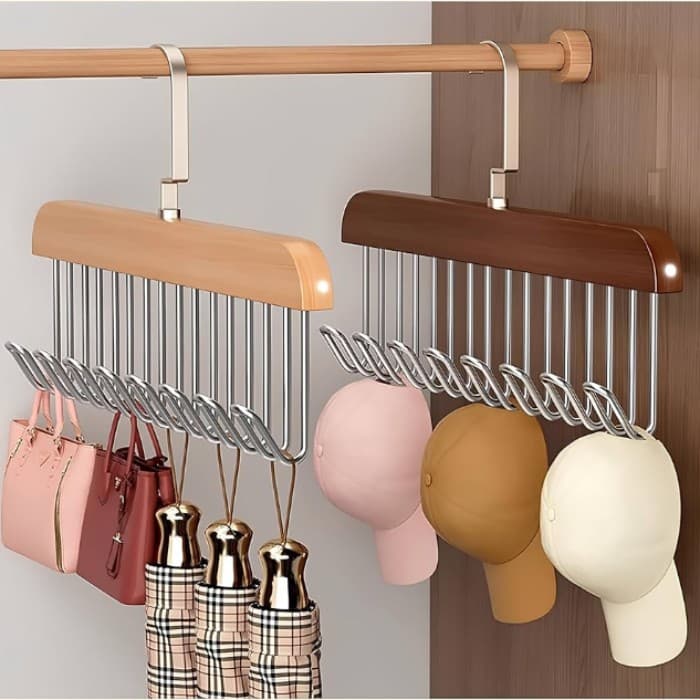 Stainless Steel Hook Hanger with 5 Hooks – Space Saving Organizer for Kitchen, Bathroom & Home Essentials