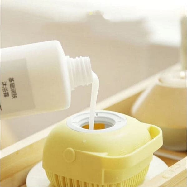 Soft Silicone Bath Massage Brush – Gentle Exfoliating & Body Scrubber for Shower, Spa & Skin Care (Random Color-Pack of 1)