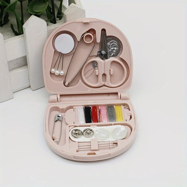 Ultra-Portable Compact Sewing Kit – Travel Essential with Mini Scissors, Threads, Buttons & Emergency Repair Tools (Random Color-Pack of 1)